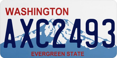 WA license plate AXC2493