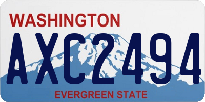 WA license plate AXC2494