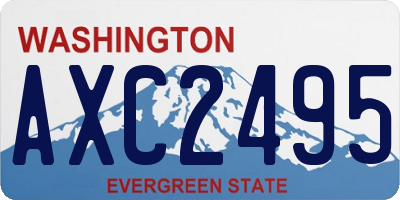 WA license plate AXC2495