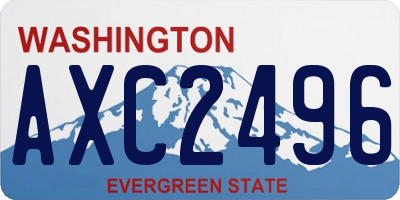 WA license plate AXC2496