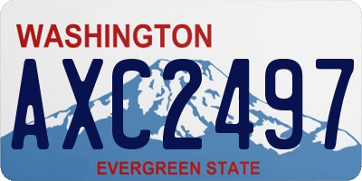 WA license plate AXC2497