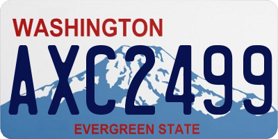 WA license plate AXC2499