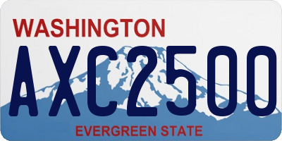 WA license plate AXC2500