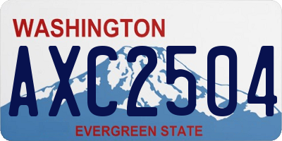 WA license plate AXC2504