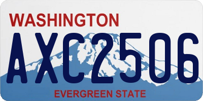 WA license plate AXC2506