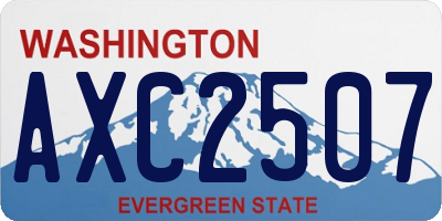 WA license plate AXC2507