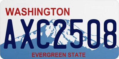 WA license plate AXC2508