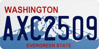 WA license plate AXC2509