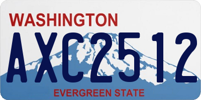 WA license plate AXC2512