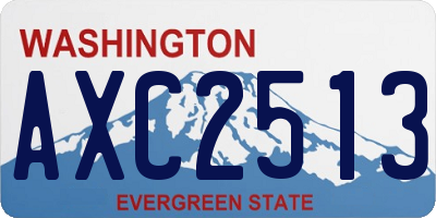 WA license plate AXC2513