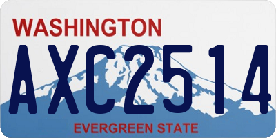 WA license plate AXC2514
