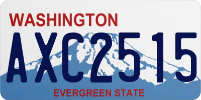 WA license plate AXC2515