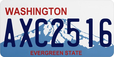 WA license plate AXC2516