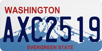WA license plate AXC2519