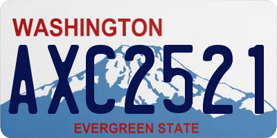 WA license plate AXC2521