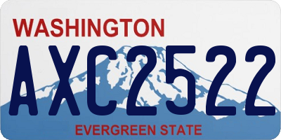 WA license plate AXC2522