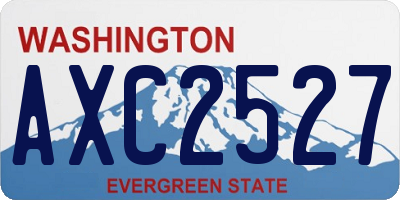 WA license plate AXC2527