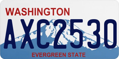 WA license plate AXC2530