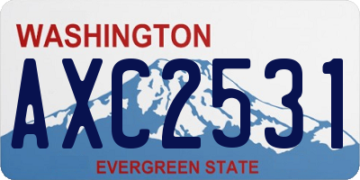 WA license plate AXC2531