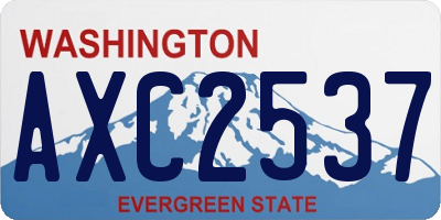 WA license plate AXC2537