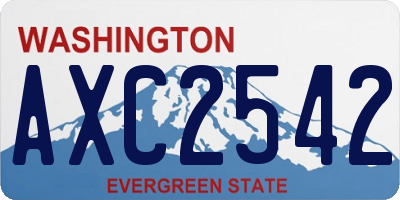 WA license plate AXC2542
