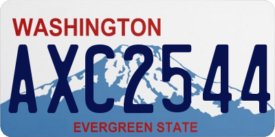 WA license plate AXC2544