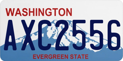 WA license plate AXC2556