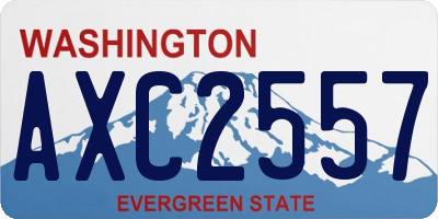 WA license plate AXC2557
