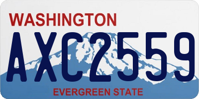 WA license plate AXC2559