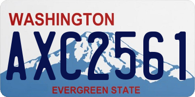 WA license plate AXC2561