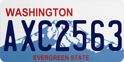 WA license plate AXC2563