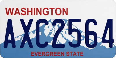 WA license plate AXC2564