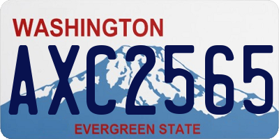 WA license plate AXC2565