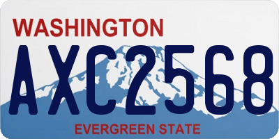 WA license plate AXC2568