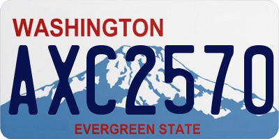WA license plate AXC2570