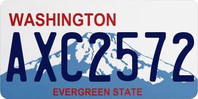 WA license plate AXC2572
