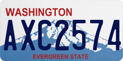 WA license plate AXC2574