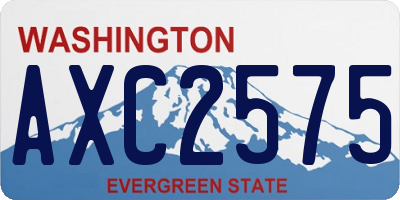WA license plate AXC2575