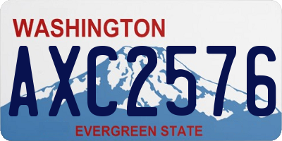 WA license plate AXC2576