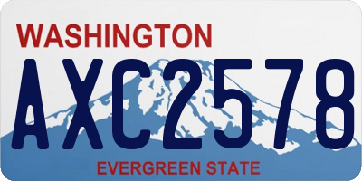 WA license plate AXC2578