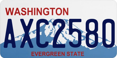 WA license plate AXC2580