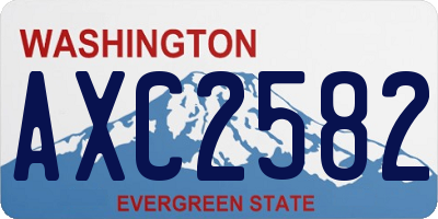 WA license plate AXC2582