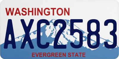WA license plate AXC2583