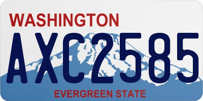 WA license plate AXC2585