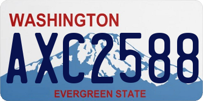 WA license plate AXC2588
