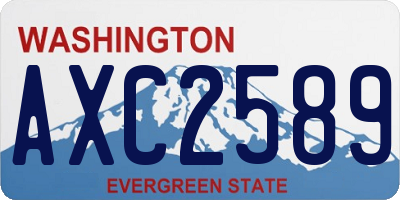 WA license plate AXC2589
