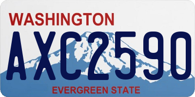 WA license plate AXC2590