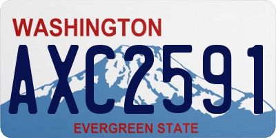 WA license plate AXC2591