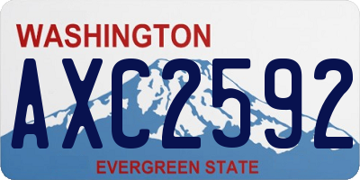 WA license plate AXC2592