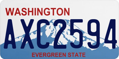 WA license plate AXC2594